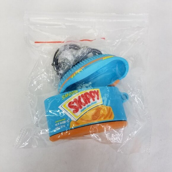 Airpods Pro Case Skippy Peanut Butter 3D Silicone w Clip Soft Cover 2.5"x0.75" - Picture 2 of 13